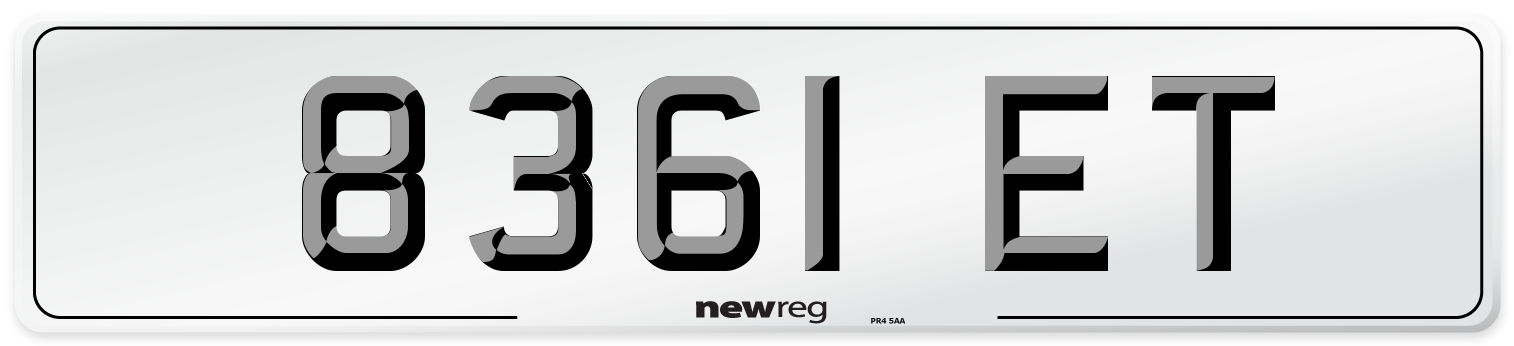 8361 ET Number Plate from New Reg
